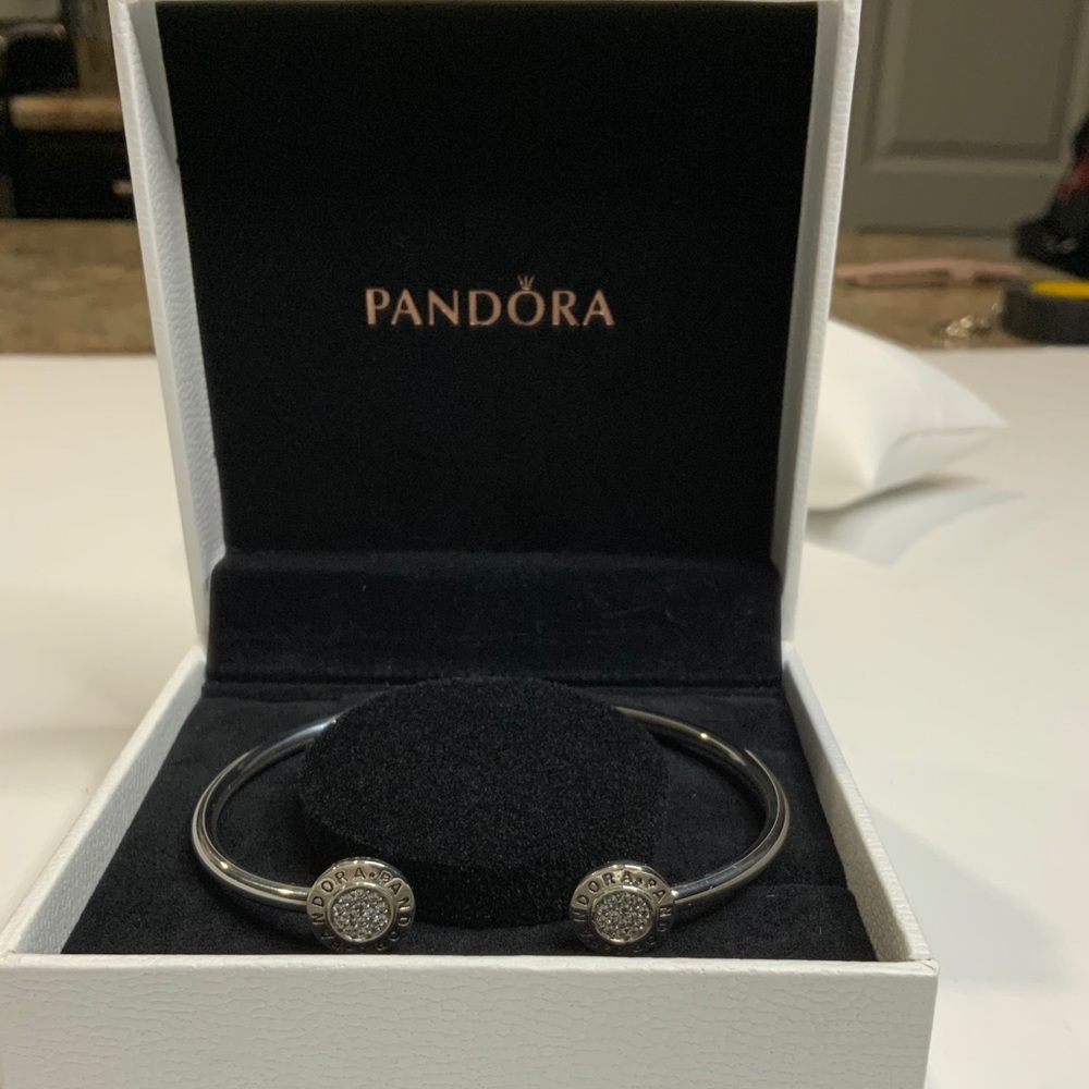 Pandora open bangle signature 925 sterling silver